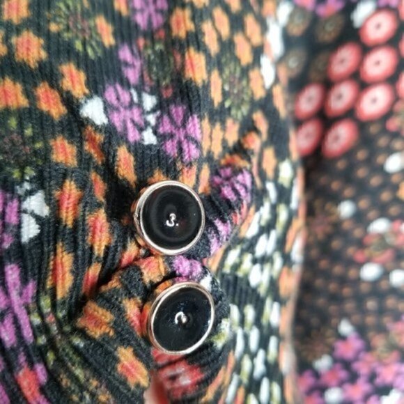 Nordstrom NWT Grace Floral Ribbed Cardigan - Picture 7 of 8